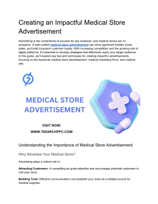 Creating an Impactful Medical Store Advertisement