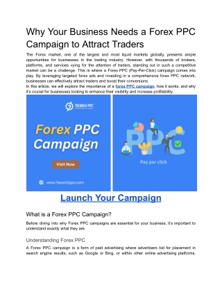 Why Your Business Needs a Forex PPC Campaign to Attract Traders