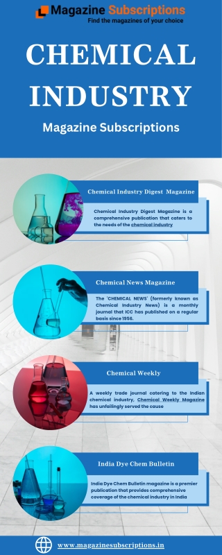 Chemical Industry - Magazine Subscriptions