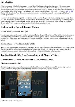 Modern Twists on Standard Present from Spain!
