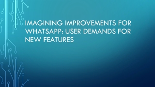 Imagining Improvements for WhatsApp User Demands for New Features
