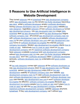 5 Reasons to Use Artificial Intelligence in Website Development (1).docx