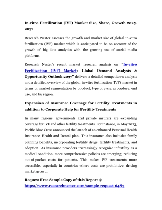 In-vitro Fertilization (IVF) Market