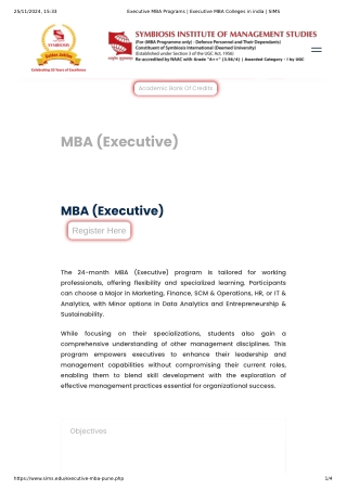 Executive MBA Programs- Executive MBA Colleges in india _ SIMS