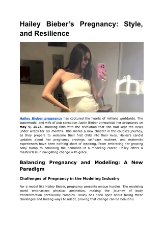 Hailey Bieber’s Pregnancy_Style, and Resilience