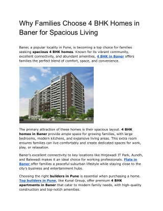 Trusted Builders in Pune: Find Your Dream Flat