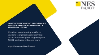 How to Work Abroad in Renewable Energy Careers and Employer of Record Solutions