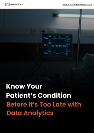 Know Your Patient’s Condition Before It’s Too Late with Data Analytics