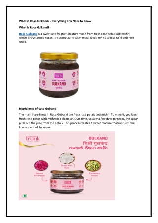 What is Rose Gulkand? - Everything You Need to Know