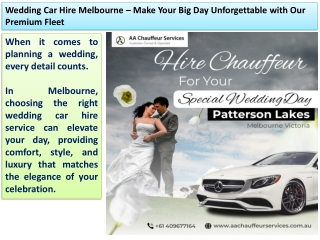Wedding Car Hire Melbourne – Make Your Big Day Unforgettable with Our Premium Fleet