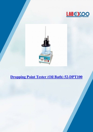 Dropping Point Tester (Oil Bath) 52-DPT100