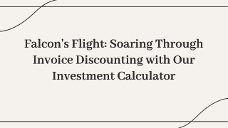 Falcon Invoice Discounting Investment Calculator: Maximize Your Returns