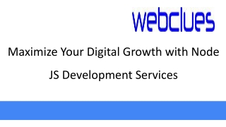 Maximize Your Digital Growth with Node JS Development Services