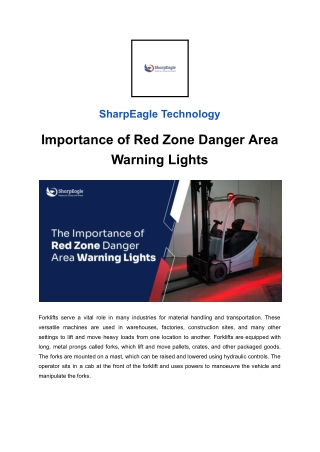 Importance of Red Zone Danger Area Warning Lights