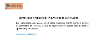 carnosidad cirugía costo  Carnosidadhouston.com