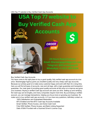 UK Top 77 website to Buy Verified Cash App Accounts  uk