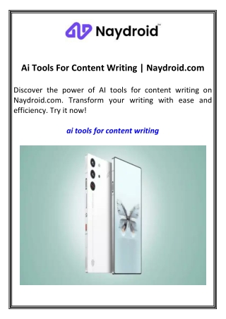 Ai Tools For Content Writing Naydroid.com