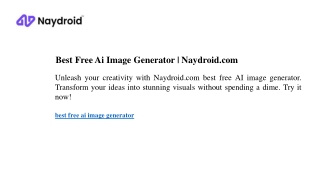Best Free Ai Image Generator Naydroid.com