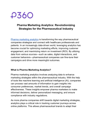 Pharma Marketing Analytics: Revolutionizing Strategies for the Pharma Industry