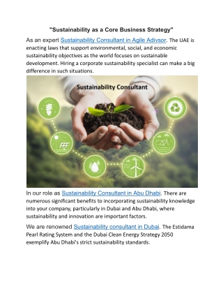 Sustainability as a Core Business Strategy.docx