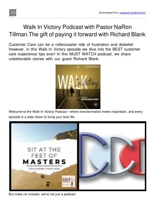 Walk in Victory podcast guest educator Richard Blank Costa Ricas Call Center