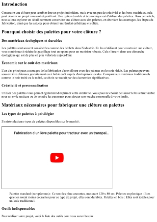 “Comment construire une clôture avec des palettes ?”