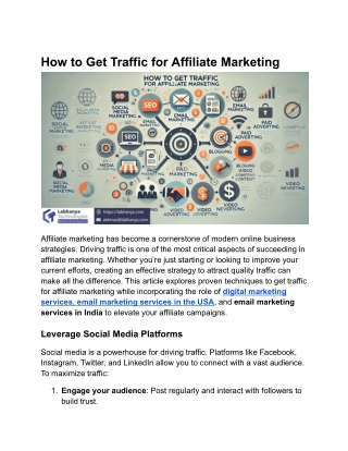 How to Get Traffic for Affiliate Marketing