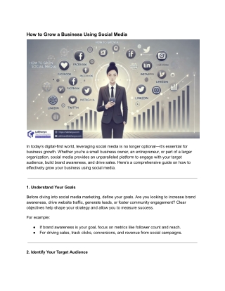 How to Grow a Business Using Social Media