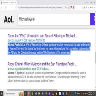 "Web" Defamatory Filtering of Events Leading Up to the Jeanne Clery Act