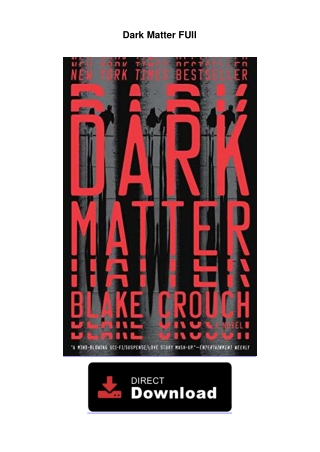 Dark-MatterDark Matter Ebook