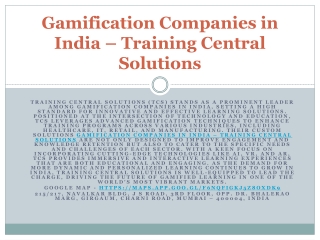 Gamification App  – Training Central Solutions