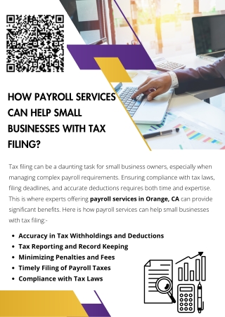 How Payroll Services Can Help Small Businesses With Tax Filing?