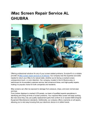 iMac Screen Repair Service AL GHUBRA