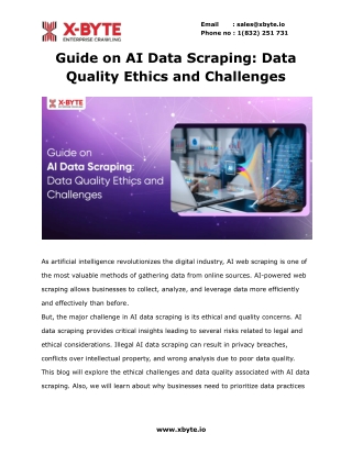 Guide on AI Data Scraping: Data Quality Ethics and Challenges