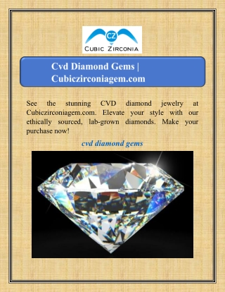 Cvd Diamond Gems | Cubiczirconiagem.com