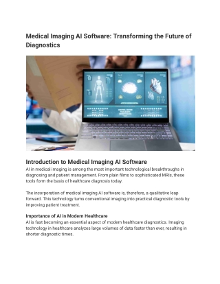 Medical Imaging AI Software_ Transforming the Future of Diagnostics