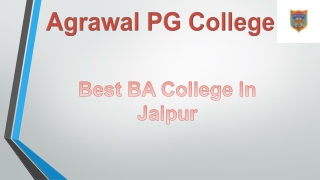 Best BA college In Jaipur
