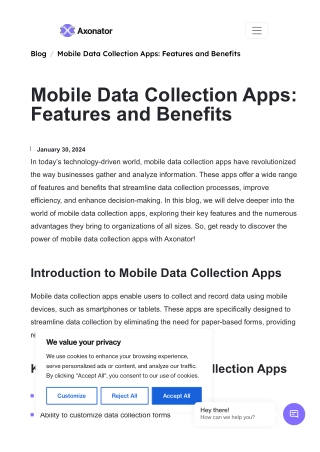 Mobile Data Collection Apps: Features and Benefits