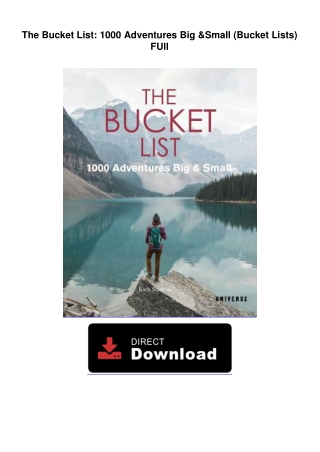 The-Bucket-List-1000-Adventures-Big--Small-Bucket-LisThe Bucket List: 1000 Advts