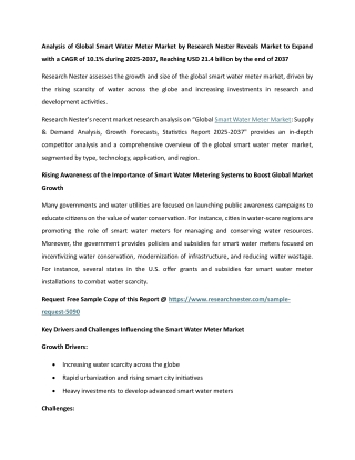 Smart Water Meter Market Size 2037