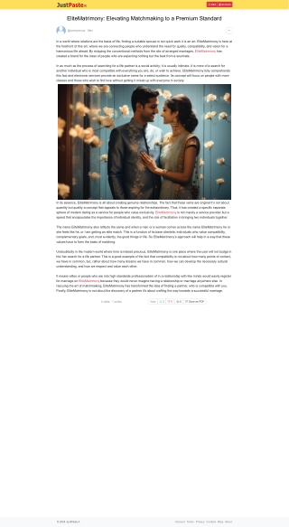 EliteMatrimony: Elevating Matchmaking to a Premium Standard
