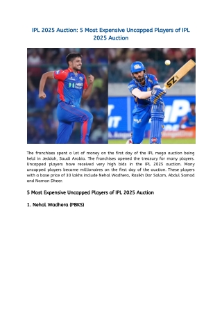 IPL 2025 Auction_ 5 Most Expensive Uncapped Players of IPL 2025 Auction (1)
