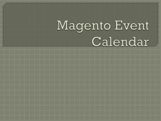 Magento Event Calendar