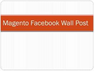 Magento Facebook Wall Post