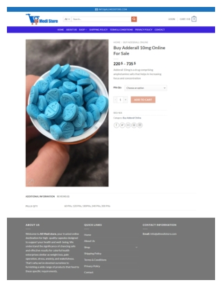 Buy Adderall 10mg Online For Sale - allmedistore.com