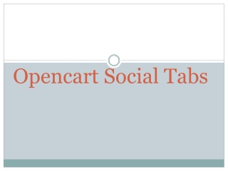 Opencart Social Tabs