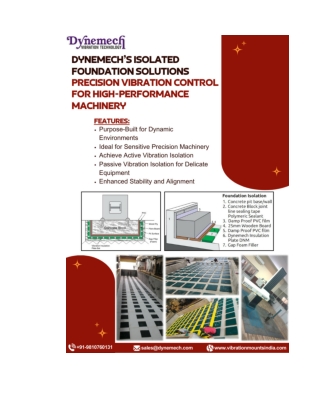 Knowing Dynemech Anti Vibration Foundation Isolation Is Crucial for Controlling