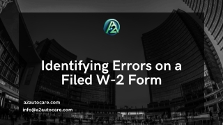 Identifying Errors on a Filed W-2 Form