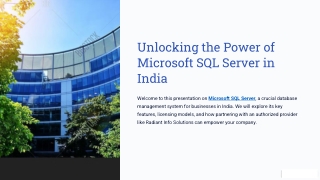 Microsoft SQL Server License Provider, Dealer, Distributor, Reseller in India