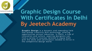 Graphic Design Course With Certificates In Delhi 1